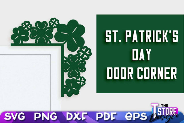 St. Patrick's Day Door Corners | Door Corners Design | SVG File SVG The T Store Design 