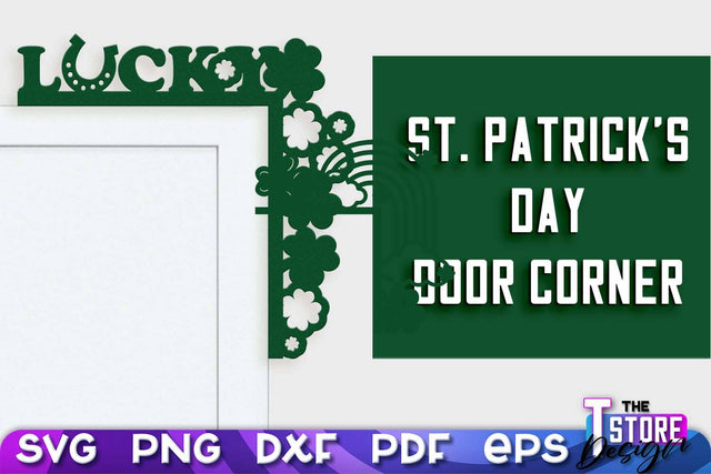 St. Patrick's Day Door Corners | Door Corners Design | SVG File SVG The T Store Design 