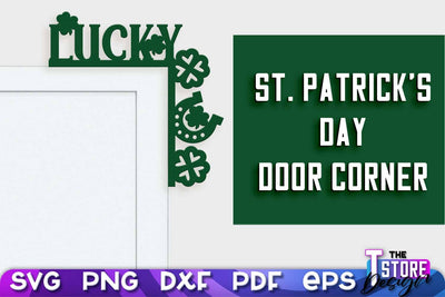 St. Patrick's Day Door Corners | Door Corners Design | SVG File SVG The T Store Design 