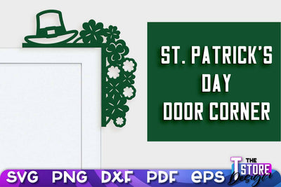 St. Patrick's Day Door Corners | Door Corners Design | SVG File SVG The T Store Design 