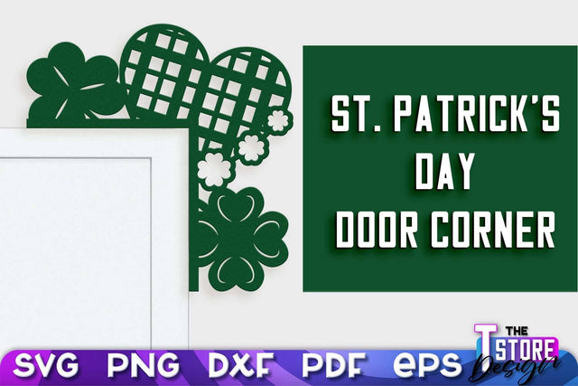 St. Patrick's Day Door Corners | Door Corners Design | SVG File SVG The T Store Design 