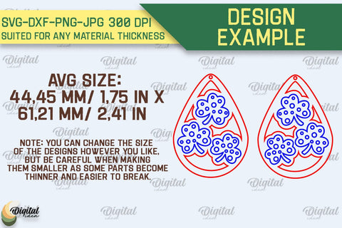 St. Patrick's Day Drop Earrings SVG Bundle. Earrings Laser Cut SVG SVG Evgenyia Guschina 