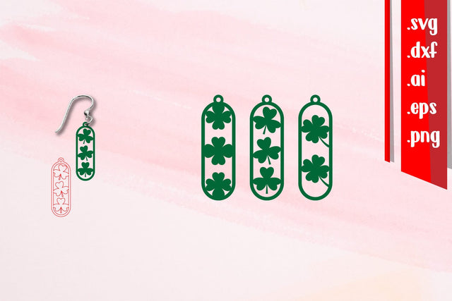 St Patrick's Day Earrings Bundle SVG zafrans studio 