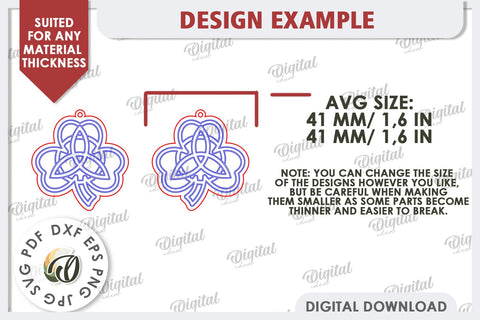 St Patricks Day Earrings Laser Cut. Lucky Charm SVG SVG Evgenyia Guschina 