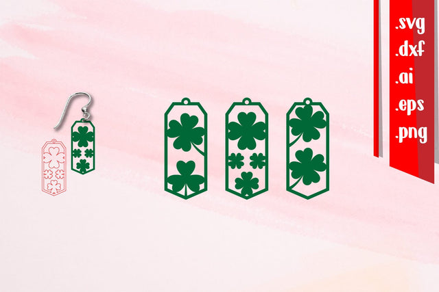 St Patrick's Day Earrings SVG zafrans studio 