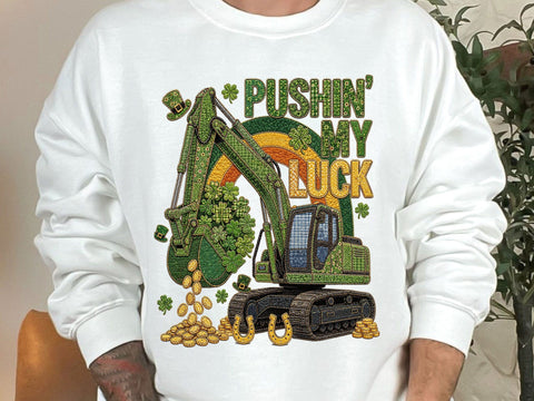 St Patricks Day Excavator PNG SVG artprintfile 