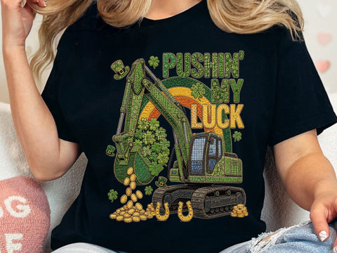 St Patricks Day Excavator PNG SVG artprintfile 