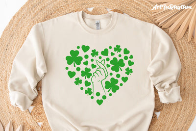 St. Patrick's Day finger heart svg SVG Artinrhythm shop 