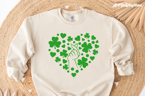 St. Patrick's Day finger heart svg SVG Artinrhythm shop 