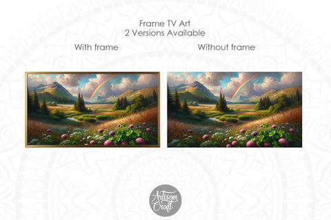 St Patrick's Day Frame TV art, clover field frame tv art Digital Pattern Artisan Craft SVG 