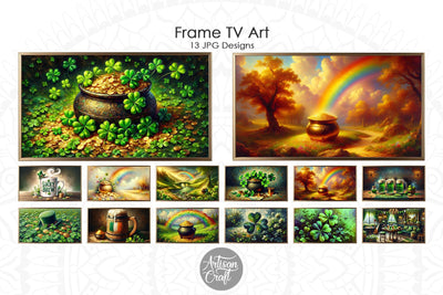 St Patrick's Day Frame TV Art, March Frame TV art Digital Pattern Artisan Craft SVG 