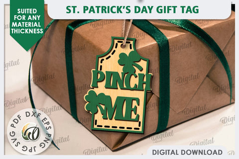 St. Patrick’s Day Gift Tag Laser Cut. Lucky Charm SVG SVG Evgenyia Guschina 