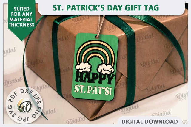 St. Patrick’s Day Gift Tag Laser Cut. Lucky Charm SVG SVG Evgenyia Guschina 