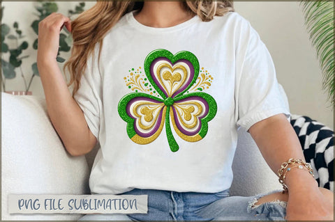 St. Patrick's Day Glitter Shamrock PNG Sublimation Shetara Begum 