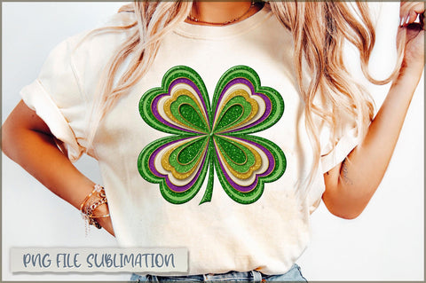 St. Patrick's Day Glitter Shamrock PNG Sublimation Shetara Begum 