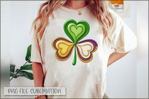 St. Patrick's Day Glitter Shamrock PNG Sublimation Shetara Begum 