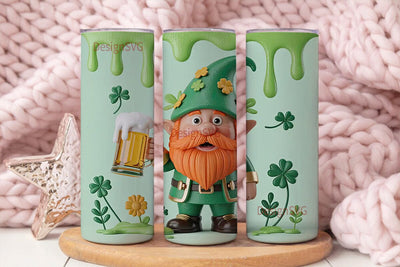 St. Patrick's Day Gnome 20oz Tumbler Sublimation DesignSVG 