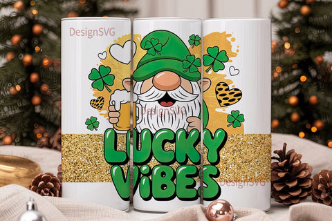 St. Patrick's Day Gnome 20oz Tumbler Sublimation DesignSVG 