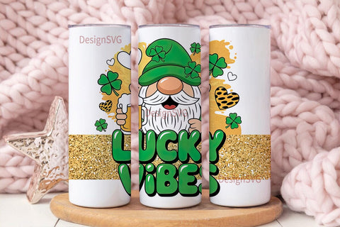 St. Patrick's Day Gnome 20oz Tumbler Sublimation DesignSVG 