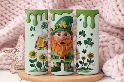 St. Patrick's Day Gnome 20oz Tumbler Sublimation DesignSVG 