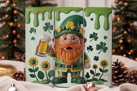 St. Patrick's Day Gnome 20oz Tumbler Sublimation DesignSVG 