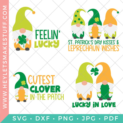 St. Patrick's Day Gnome Bundle SVG Hey Let's Make Stuff 