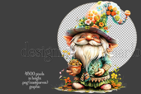 St Patrick’s Day Gnome Clipart, Sublimation Gnome, Irish Gnome PNG, d1 Sublimation Designing with Marlo 
