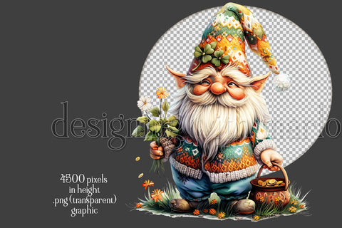 St Patrick’s Day Gnome Clipart, Sublimation Gnome, Irish Gnome PNG, d2 Sublimation Designing with Marlo 