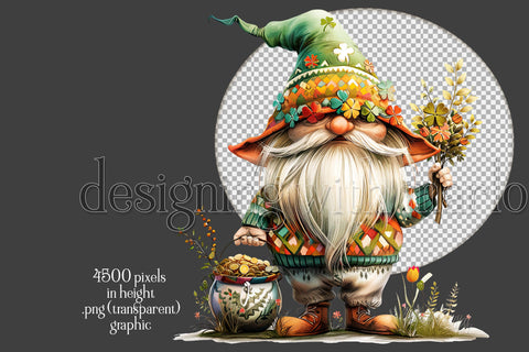 St Patrick’s Day Gnome Clipart, Sublimation Gnome, Irish Gnome PNG, d3 Sublimation Designing with Marlo 