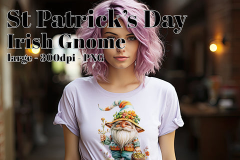 St Patrick’s Day Gnome Clipart, Sublimation Gnome, Irish Gnome PNG, d4 Sublimation Designing with Marlo 