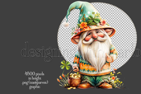 St Patrick’s Day Gnome Clipart, Sublimation Gnome, Irish Gnome PNG, d5 Sublimation Designing with Marlo 