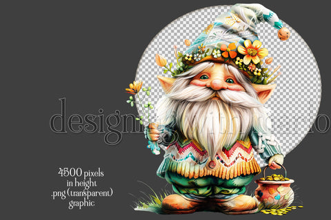 St Patrick’s Day Gnome Clipart, Sublimation Gnome, Irish Gnome PNG, d6 Sublimation Designing with Marlo 