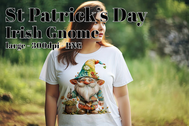St Patrick’s Day Gnome Clipart, Sublimation Gnome, Irish Gnome PNG, d7 Sublimation Designing with Marlo 