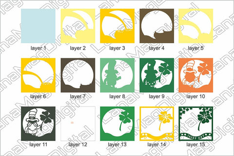 St Patricks day Gnome svg Shamrock svg Irish leprechaun svg 3D Paper LanaMagDigital 