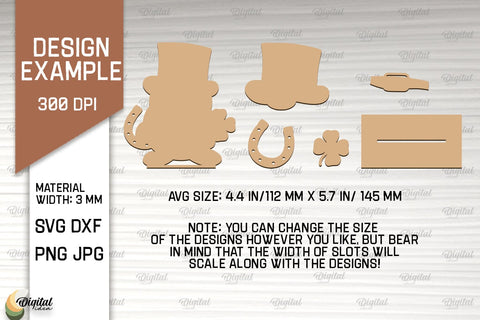 St. Patrick's Day Gnome SVG. Stand Gnome Laser Cut SVG Evgenyia Guschina 