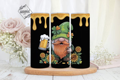St. Patrick's Day Gnome Tumbler Wrap Sublimation sassyprint 
