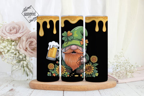 St. Patrick's Day Gnome Tumbler Wrap Sublimation sassyprint 