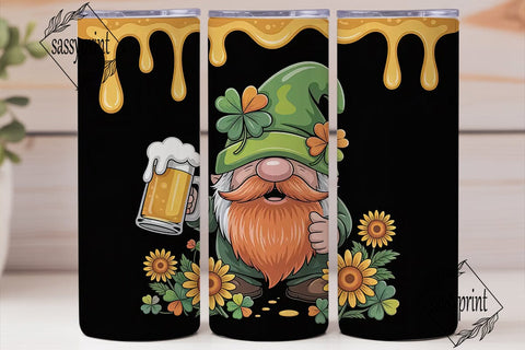 St. Patrick's Day Gnome Tumbler Wrap Sublimation sassyprint 