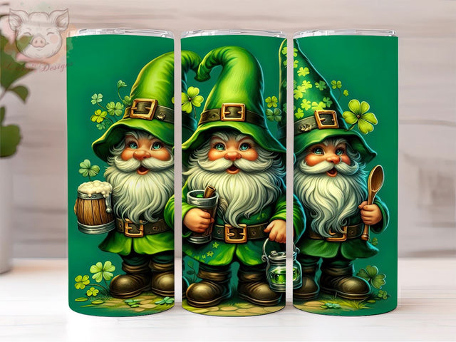 St Patricks Day Gnomes 20oz Tumbler Wrap PNG Downloads, Gnome 20oz Tumbler Png, Sublimation Design, Digital, Digital Download PNG Sublimation Lara' s Designs 