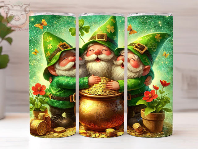 St Patricks Day Gnomes 20oz Tumbler Wrap PNG Downloads, Gnome 20oz Tumbler Png, Sublimation Design, Digital, Digital Download PNG Sublimation Lara' s Designs 