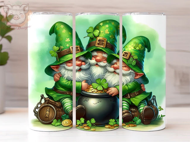 St Patricks Day Gnomes 20oz Tumbler Wrap PNG Downloads, Gnome 20oz Tumbler Png, Sublimation Design, Digital, Digital Download PNG Sublimation Lara' s Designs 