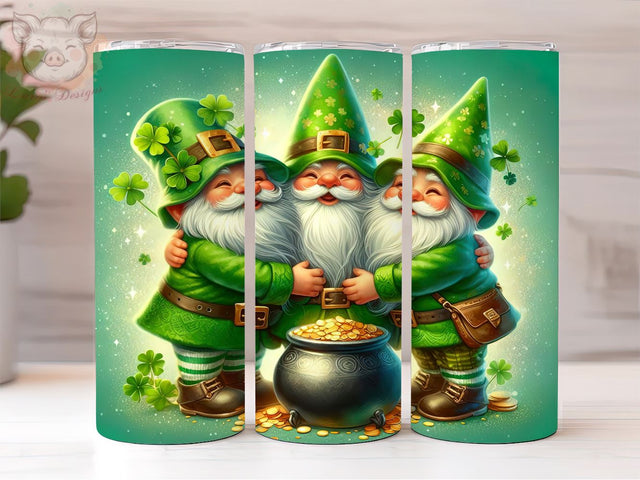 St Patricks Day Gnomes 20oz Tumbler Wrap PNG Downloads, Gnome 20oz Tumbler Png, Sublimation Design, Digital, Digital Download PNG Sublimation Lara' s Designs 