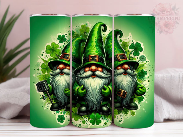 St Patricks Day Gnomes 20oz Tumbler Wrap PNG, St. Patrick's Day Tumbler, Straight & Tapered Tumbler Wrap, Instant Digital Download Sublimation Li Zamperini 