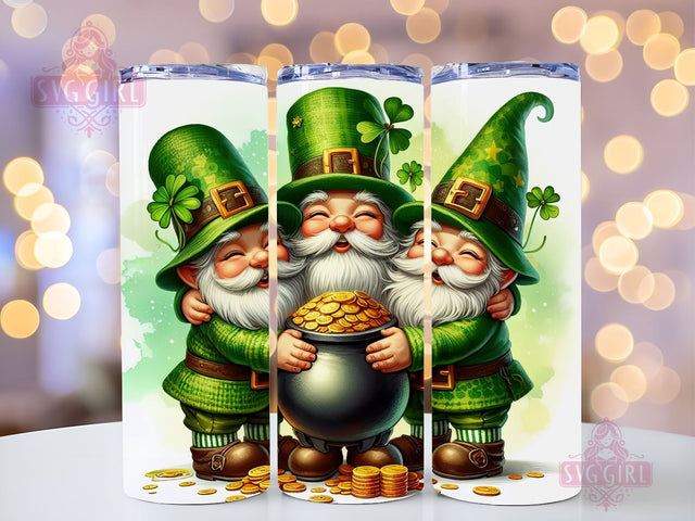 St Patricks Day Gnomes, 20oz Tumbler Wrap PNG, Sublimation Design, Gnome Tumbler Sublimation SvggirlplusArt 