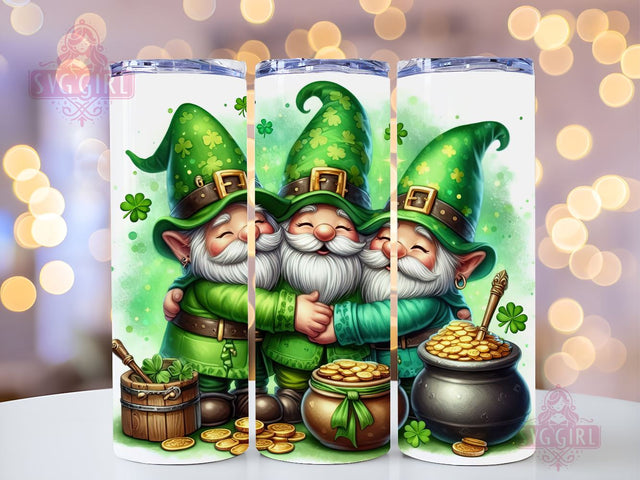 St Patricks Day Gnomes, 20oz Tumbler Wrap PNG, Sublimation Design, Gnome Tumbler Sublimation SvggirlplusArt 