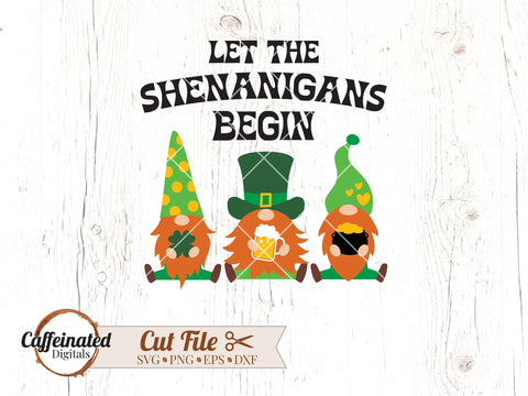 St. Patrick's Day Gnomes Bundle SVG Caffeinated SVGs 