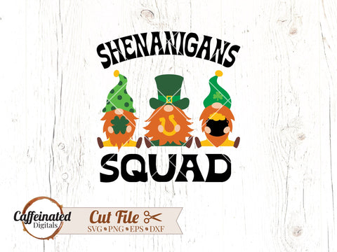 St. Patrick's Day Gnomes Bundle SVG Caffeinated SVGs 