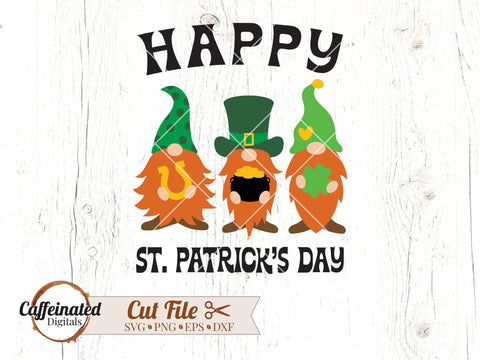 St. Patrick's Day Gnomes Bundle SVG Caffeinated SVGs 