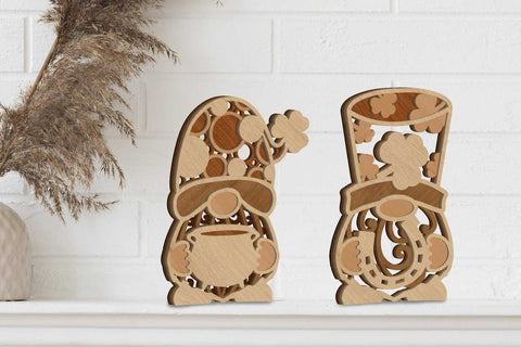 St. Patrick's Day Gnomes Set Multilayer Files SVG LaserCutano 