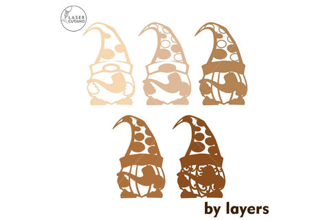 St. Patrick's Day Gnomes Set Multilayer Files SVG LaserCutano 